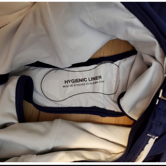 HP CUPSHE vintage XXL Sexy Blue Off White Lace plus size 1piece bathing … - Picture 7 of 9